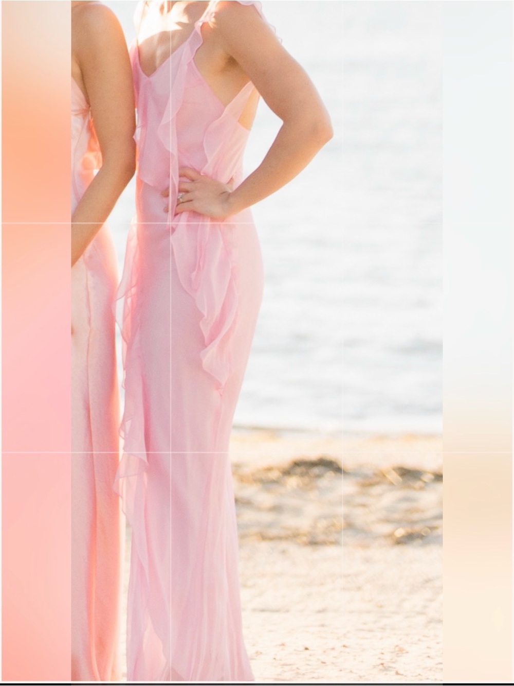 Amanda Uprichard Pink Chiffon Ruffle Maxi Dress